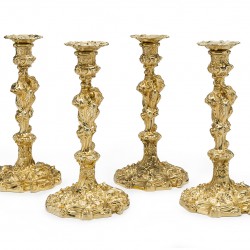 The Waterloo silver gilt candlesticks
