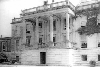 The portico at Frampton House